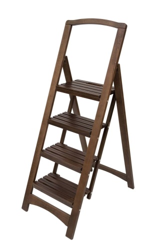 Стремянка деревянная с широкими ступенями Hoz-Block Микки 4 ступени Черная (арт. СДМ-4Ч) от магазина ЛесКонПром.ру