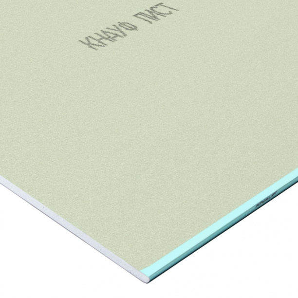 Гипсокартон влагостойкий КНАУФ 1200х3000х12,5 мм от магазина ЛесКонПром.ру