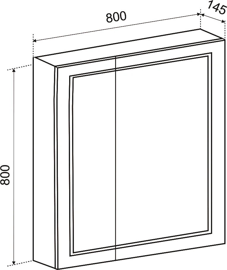 Зеркало-шкаф Emmy Родос 80 с подсветкой от магазина ЛесКонПром.ру