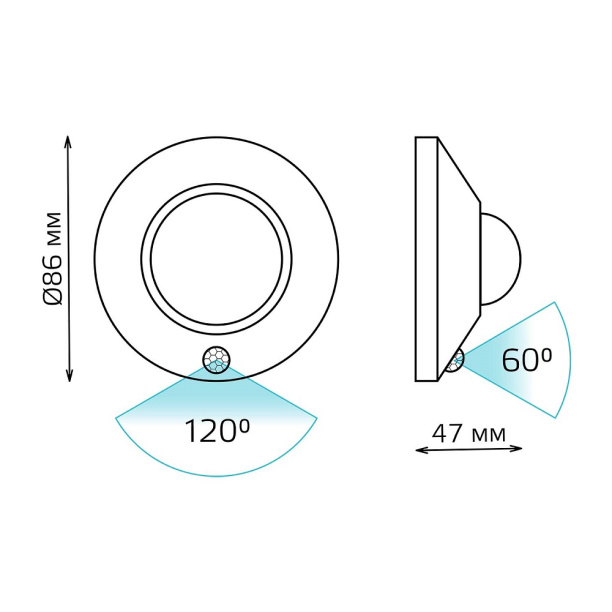 Светильник светодиодный Gauss сенсорный 2 Вт 3хААА от магазина ЛесКонПром.ру