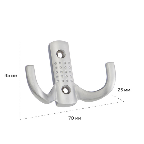 Крючок мебельный KERRON 0061 матовый хром от магазина ЛесКонПром.ру