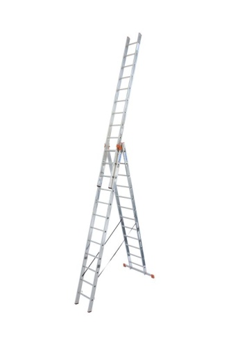 Лестница алюминиевая трехсекционая KRAUSE TRIBILO  3х12 от магазина ЛесКонПром.ру