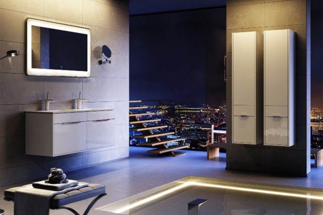 Панель с зеркалом AQWELLA Малага 80364867 от магазина ЛесКонПром.ру