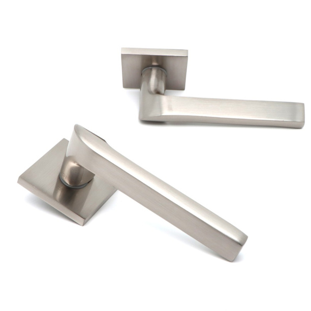 Ручки дверные NEODECO Flame EN никель от магазина ЛесКонПром.ру