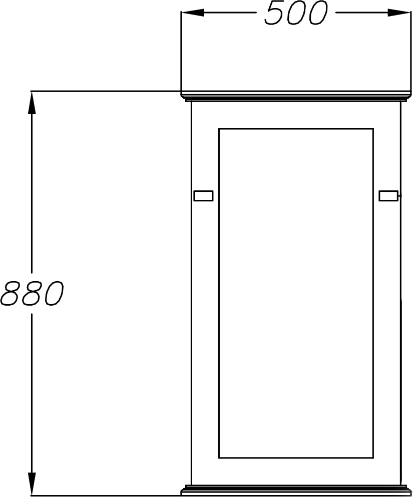 Зеркало Opadiris Палермо 50 белое матовое от магазина ЛесКонПром.ру