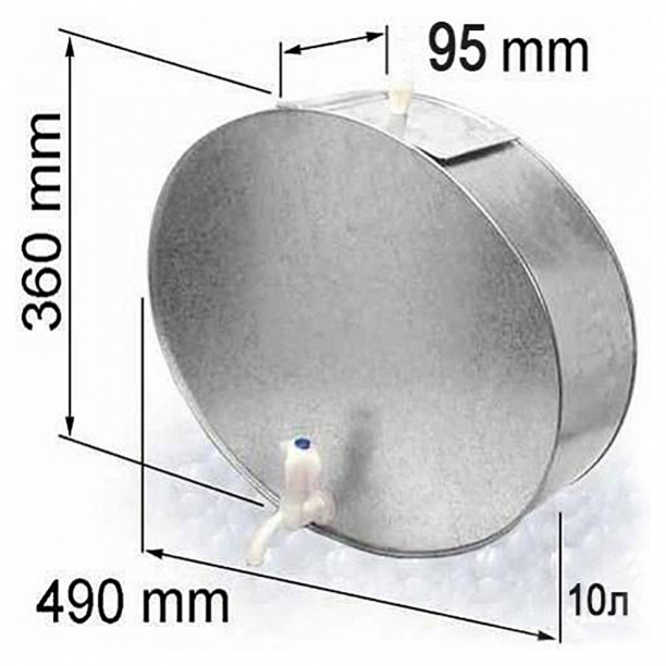 Рукомойник с краном оцинкованный 10 л от магазина ЛесКонПром.ру