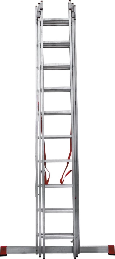 Лестница алюминиевая трехсекционная профессиональная Новая Высота 3x10 арт. 3230310 от магазина ЛесКонПром.ру