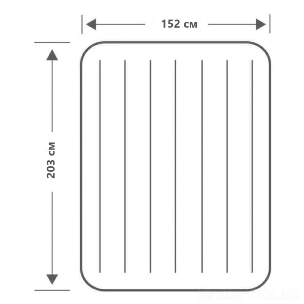 Надувной матрас Intex 203х152х25 см от магазина ЛесКонПром.ру