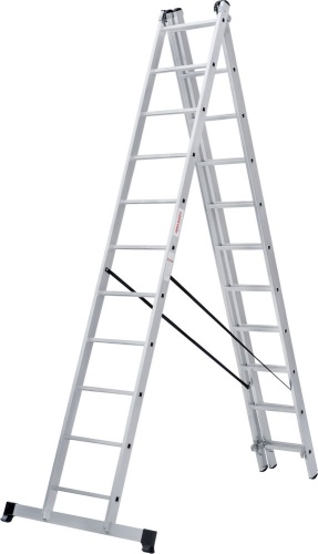 Лестница алюминиевая трехсекционная Новая Высота 3x11 арт. 1230311 от магазина ЛесКонПром.ру