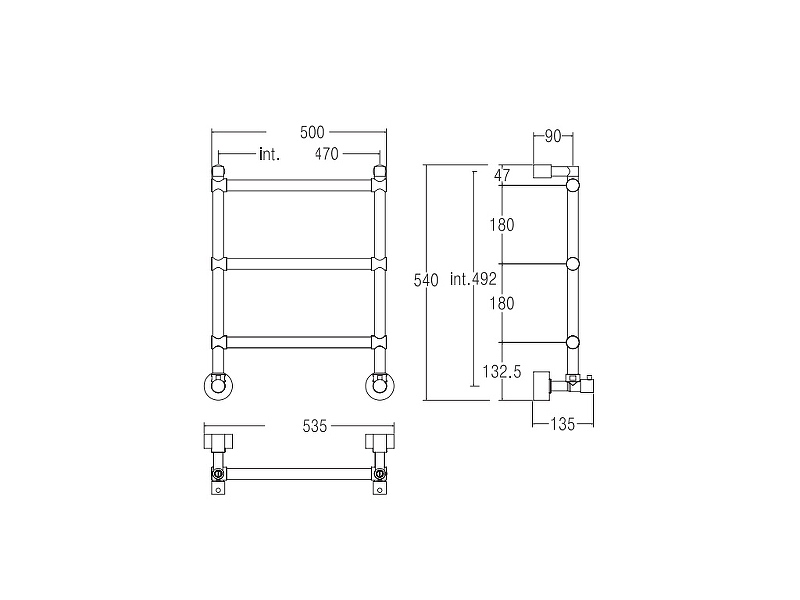 Водяной полотенцесушитель Margaroli Sole 4424703CRN Хром от магазина ЛесКонПром.ру