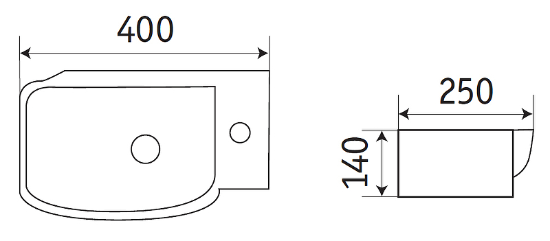 Раковина CeramaLux 40 78580L Белая глянцевая от магазина ЛесКонПром.ру