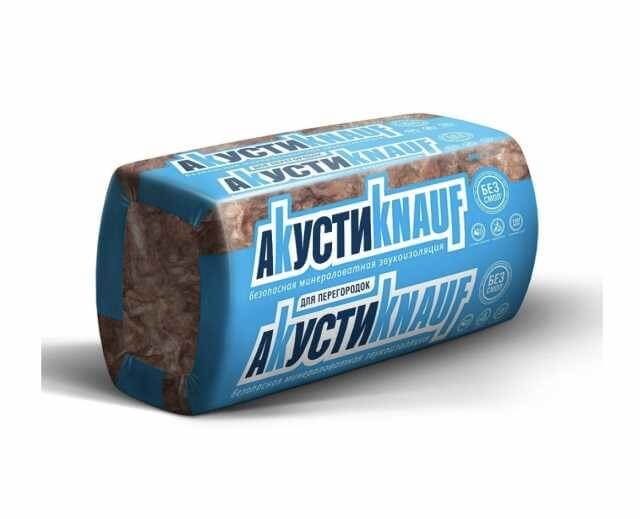 Плита звукоизоляционная АкустиKNAUF 1230х610х75 мм, 12 шт от магазина ЛесКонПром.ру