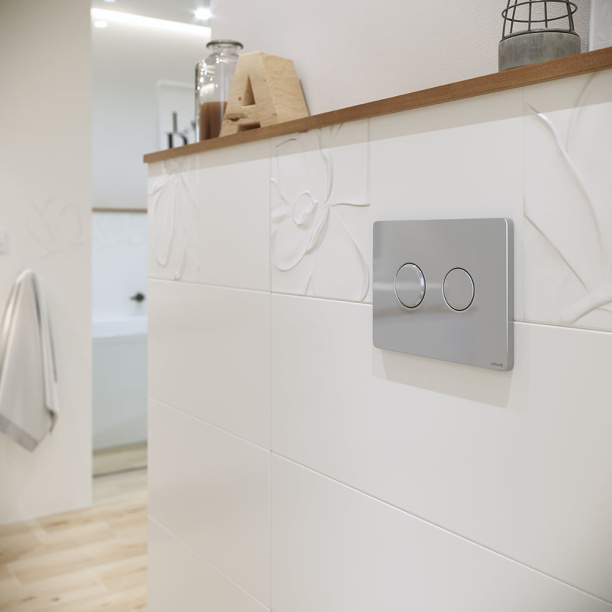 Кнопка для инсталляции Cersanit ACCENTO хром от магазина ЛесКонПром.ру