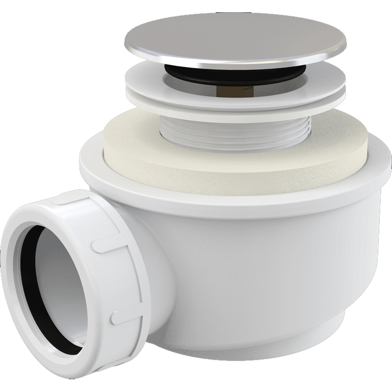 Сифон для душевого поддона Alcaplast A476 Хром от магазина ЛесКонПром.ру