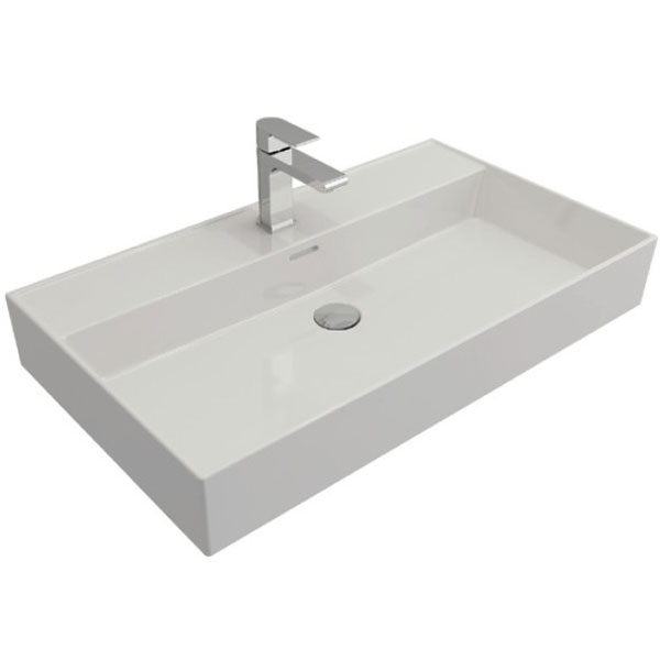 Раковина Bocchi Milano 80 1377 Белая глянцевая от магазина ЛесКонПром.ру