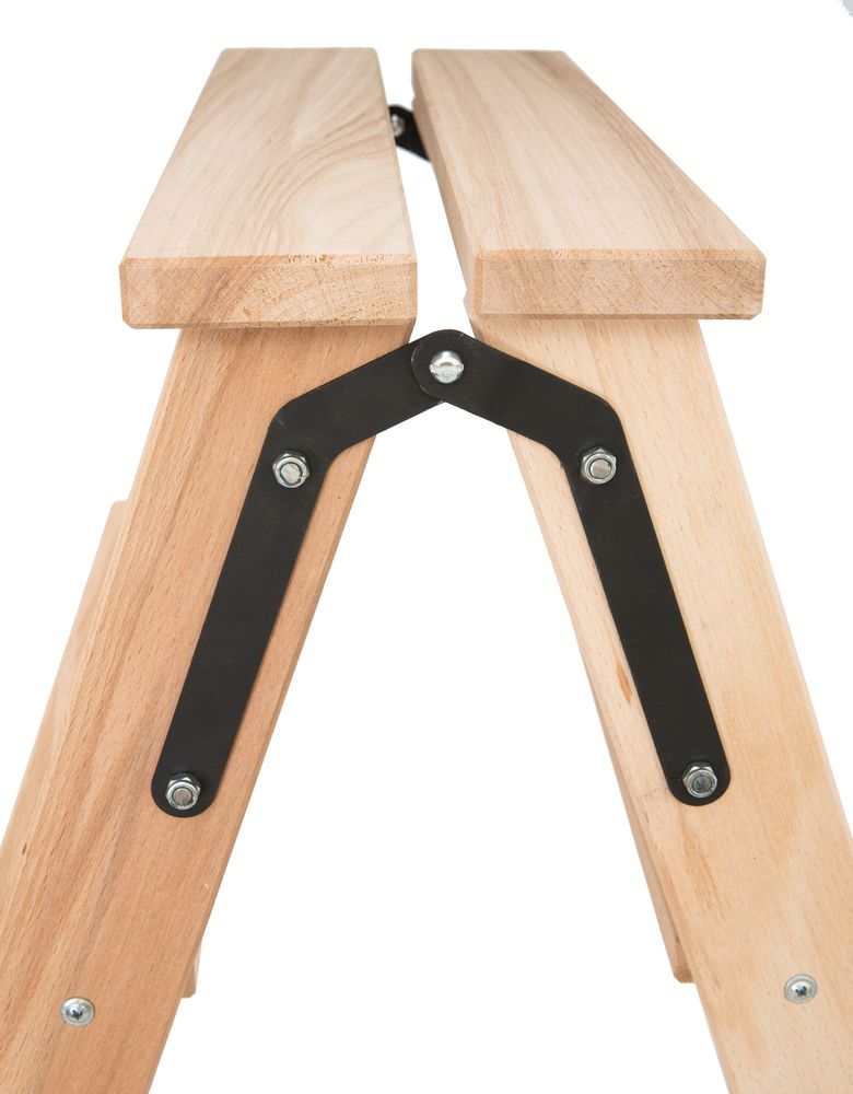 Стремянка двухсторонняя деревянная со ступенями Hoz-Block Штукатур 2x4 ступени (арт. СДДШ-4) от магазина ЛесКонПром.ру