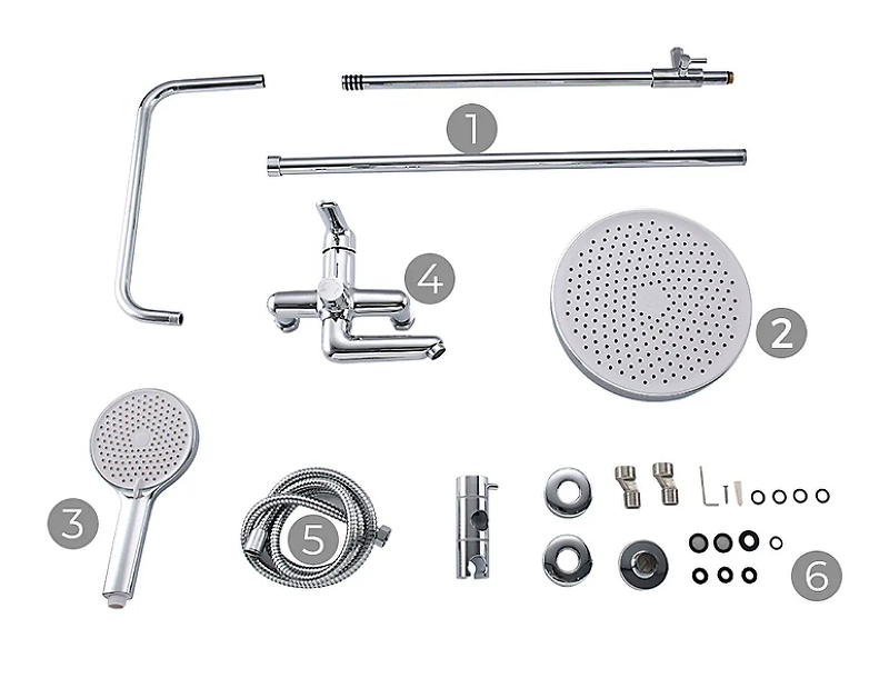 Душевая система Frap H17 F2417 Хром от магазина ЛесКонПром.ру