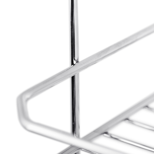 Полка сетчатая ЧМЗ Нюанс 3-ярусная прямая хром от магазина ЛесКонПром.ру