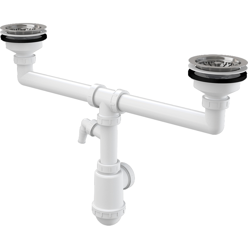 Сифон для кухонной мойки Alcaplast A453P Белый от магазина ЛесКонПром.ру