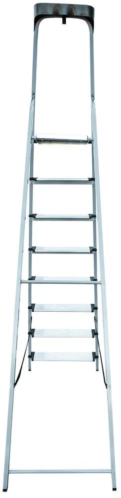 Стремянка стальная с широкой ступенью и органайзером Новая Высота 8 ступеней (арт. 1138108) от магазина ЛесКонПром.ру