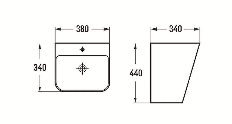 Раковина CeramaLux 38 500QMB Черная матовая от магазина ЛесКонПром.ру