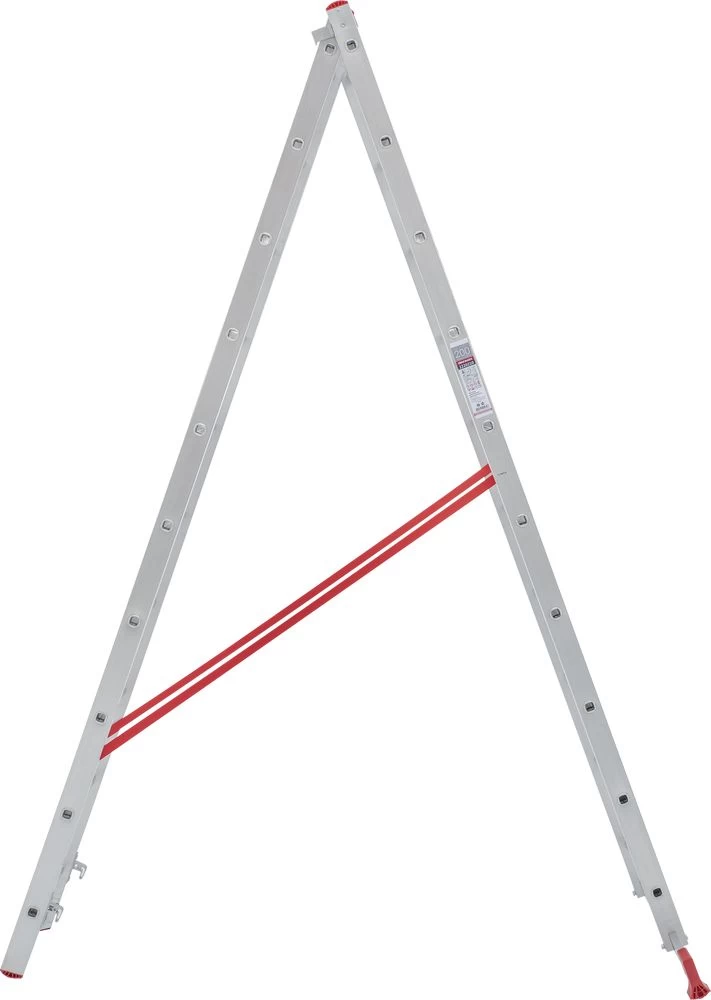 Лестница алюминиевая двухсекционная полупрофессиональная Новая Высота 2x6 арт. 2220206 от магазина ЛесКонПром.ру