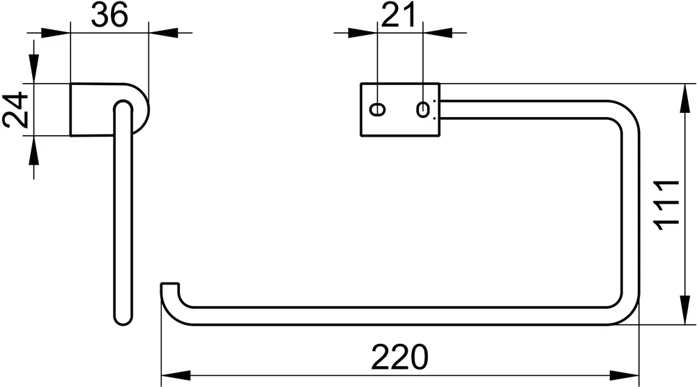 Полотенцедержатель Keuco Smart.2 14721 от магазина ЛесКонПром.ру