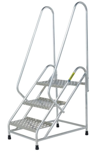 МОНТАЖНАЯ ПОДСТАВКА MEGAL (ТИП 2) 5 СТУПЕНЕЙ С ДВУМЯ ПОРУЧНЯМИ от магазина ЛесКонПром.ру