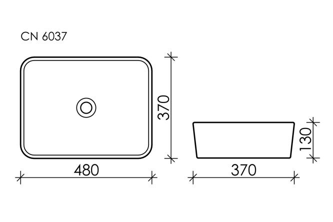 Умывальник накладной CERAMICA NOVA Element 80551252 от магазина ЛесКонПром.ру