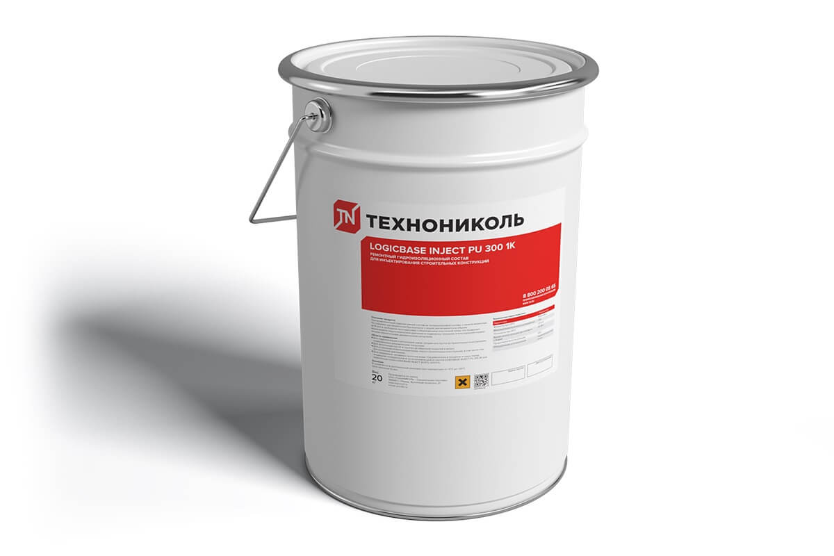 Смола полиуретановая ТЕХНОНИКОЛЬ Logicbase inject pu 300 1K, 25 кг от магазина ЛесКонПром.ру
