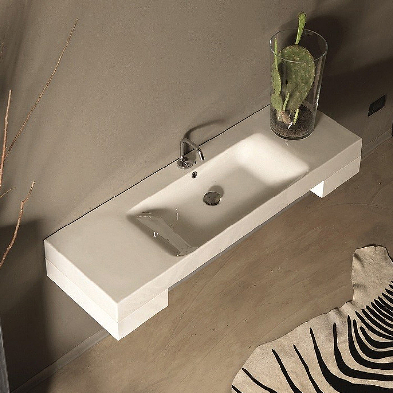 Раковина Kerasan Cento 140 353501*1 Белая от магазина ЛесКонПром.ру