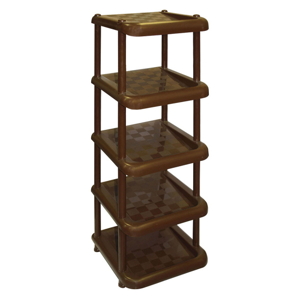 Этажерка пластик М-Пластика 31х30,7х83,7 см микс от магазина ЛесКонПром.ру