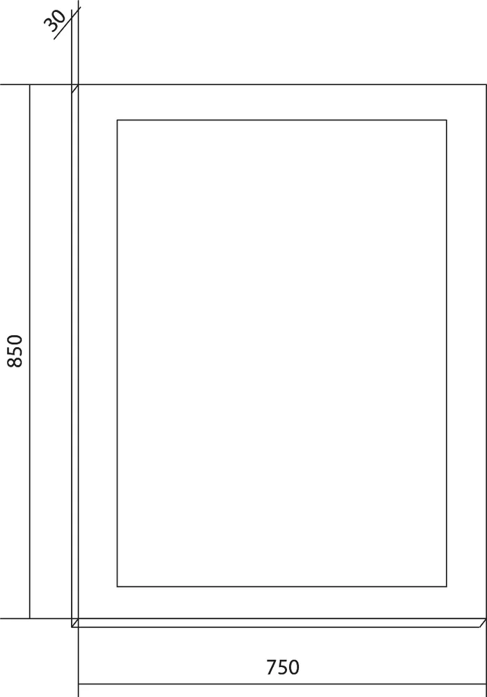 Зеркало Бриклаер Вега 75 с подсветкой от магазина ЛесКонПром.ру