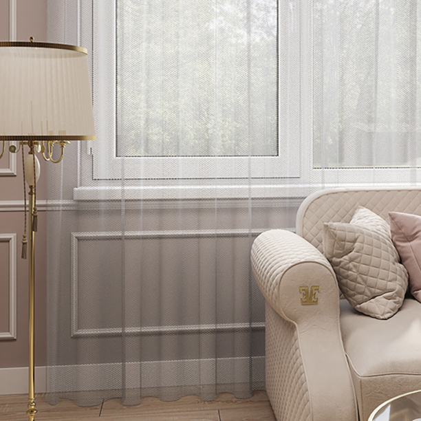 Штора-тюль Грек 300х260 см серая от магазина ЛесКонПром.ру