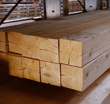 Строганный брус хвоя 190х190х6000 мм от магазина ЛесКонПром.ру