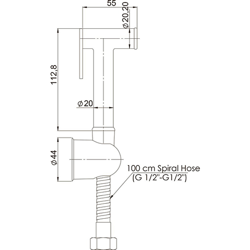 Гигиенический душ GPD STS04-A Хром от магазина ЛесКонПром.ру