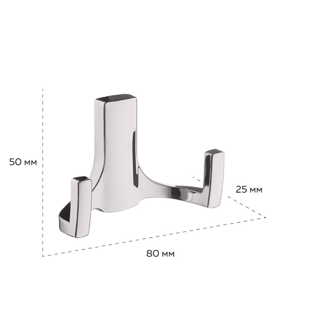 Крючок мебельный KERRON 0330 хром матовый от магазина ЛесКонПром.ру