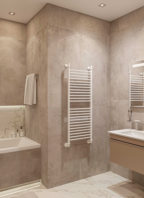 Водяной полотенцесушитель EWRIKA Медея S 120х40 Белый от магазина ЛесКонПром.ру