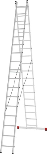 Лестница алюминиевая двухсекционная полупрофессиональная Новая Высота 2x17 арт. 2220217 от магазина ЛесКонПром.ру