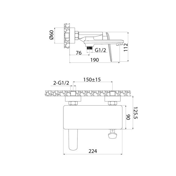 Смеситель для ванны IDDIS Dash хром от магазина ЛесКонПром.ру