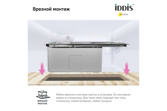 Мойка врезная IDDIS Haze 80550597 от магазина ЛесКонПром.ру