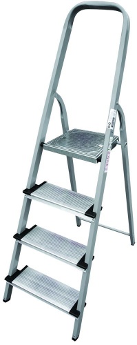 Стремянка стальная с широкой ступенью Новая Высота 4 ступени (арт. 1137104) от магазина ЛесКонПром.ру
