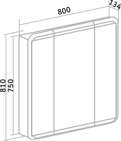 Зеркало-шкаф Runo Эрика 80 от магазина ЛесКонПром.ру
