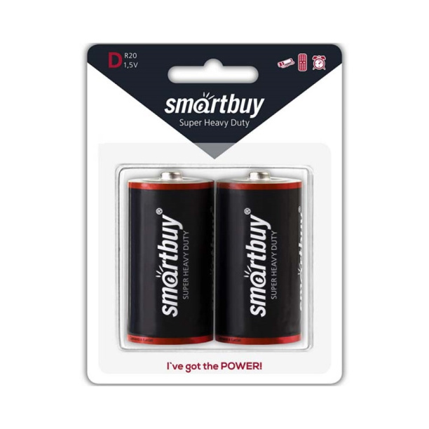 Батарейка солевая R20(D) Smartbuy 2 шт от магазина ЛесКонПром.ру