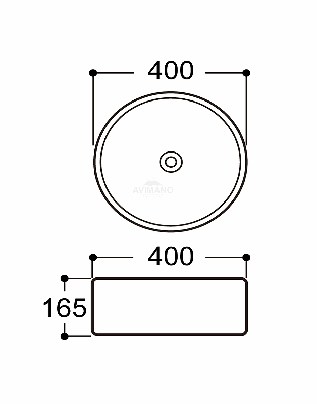Раковина-чаша Avimano Emotion 40 1243013 Серая матовая от магазина ЛесКонПром.ру