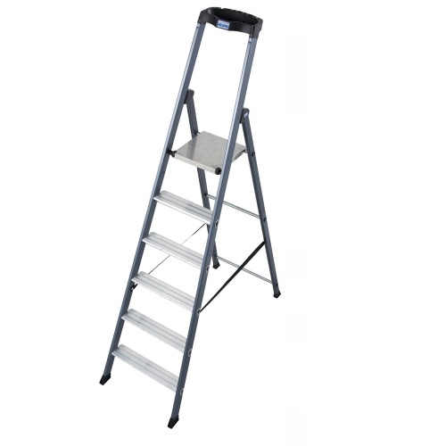 Стремянка алюминиевая анодированная Krause Sepro S 6 ступеней (арт. 124203) от магазина ЛесКонПром.ру
