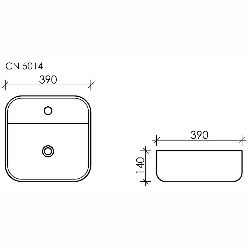 Раковина Ceramica Nova Element 39 CN5014 Белая от магазина ЛесКонПром.ру