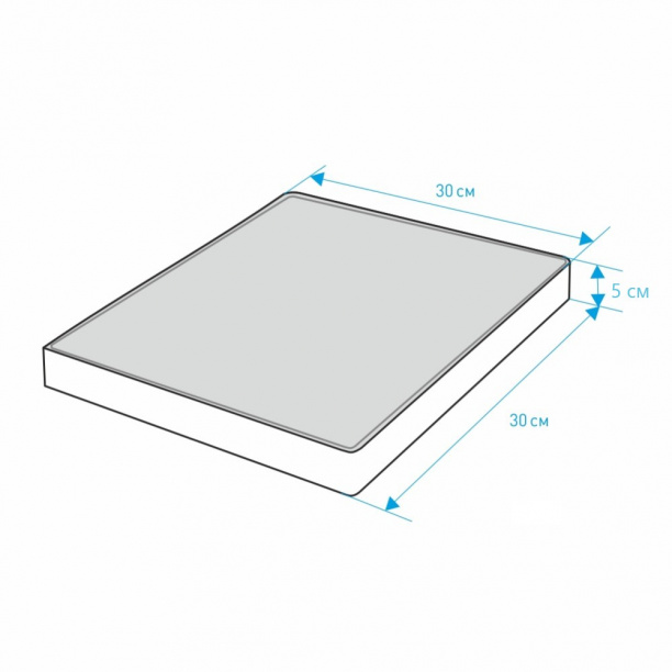 Плитка тротуарная Квадрат 30х30х5 см серая от магазина ЛесКонПром.ру