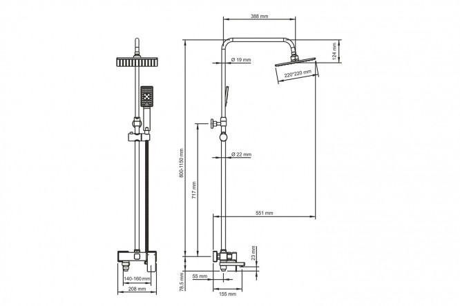 Душевой комплект WasserKRAFT 80382141 от магазина ЛесКонПром.ру