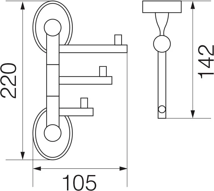 Полотенцедержатель Veragio Bonjour VR.BNR-7835.CR хром от магазина ЛесКонПром.ру